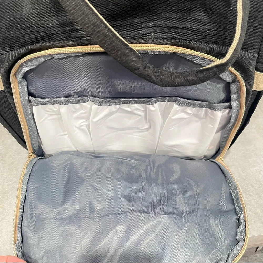Black and Tan Diaper Bag